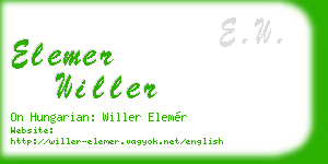 elemer willer business card